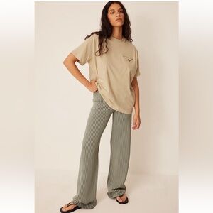 ISO Claire Rose x NA-KD Knitted Striped Trousers